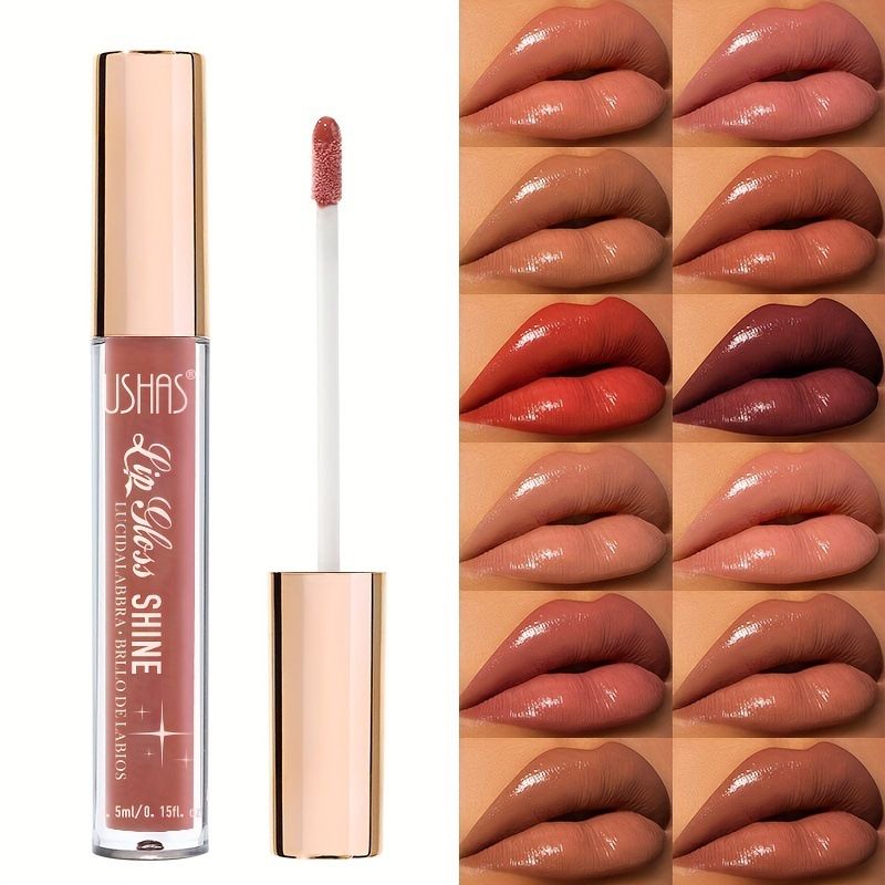 USHAS New Lip Gloss Waterproof Moisturizing Liquid Cosmetics Festival Gift Lipsticks Makeup