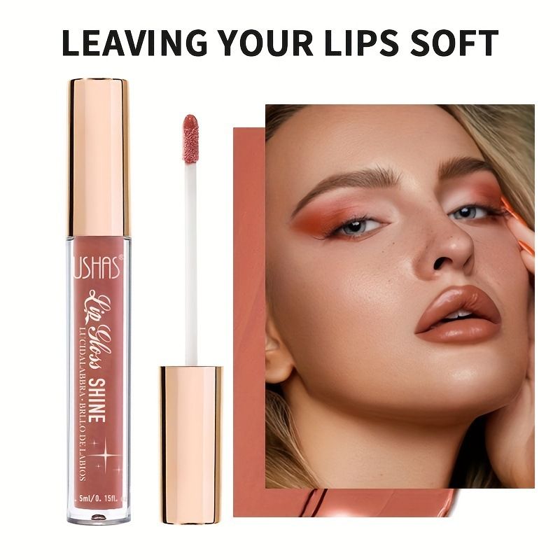 USHAS New Lip Gloss Waterproof Moisturizing Liquid Cosmetics Festival Gift Lipsticks Makeup