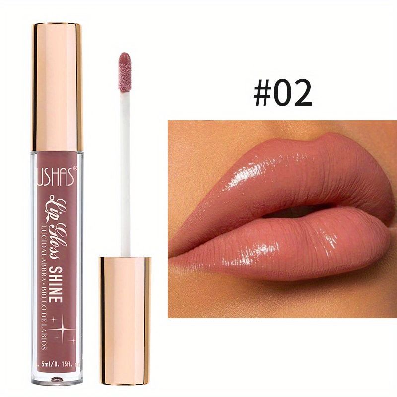 USHAS New Lip Gloss Waterproof Moisturizing Liquid Cosmetics Festival Gift Lipsticks Makeup