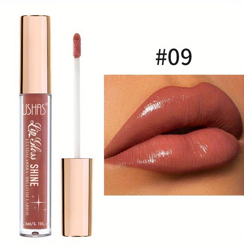 USHAS New Lip Gloss Waterproof Moisturizing Liquid Cosmetics Festival Gift Lipsticks Makeup