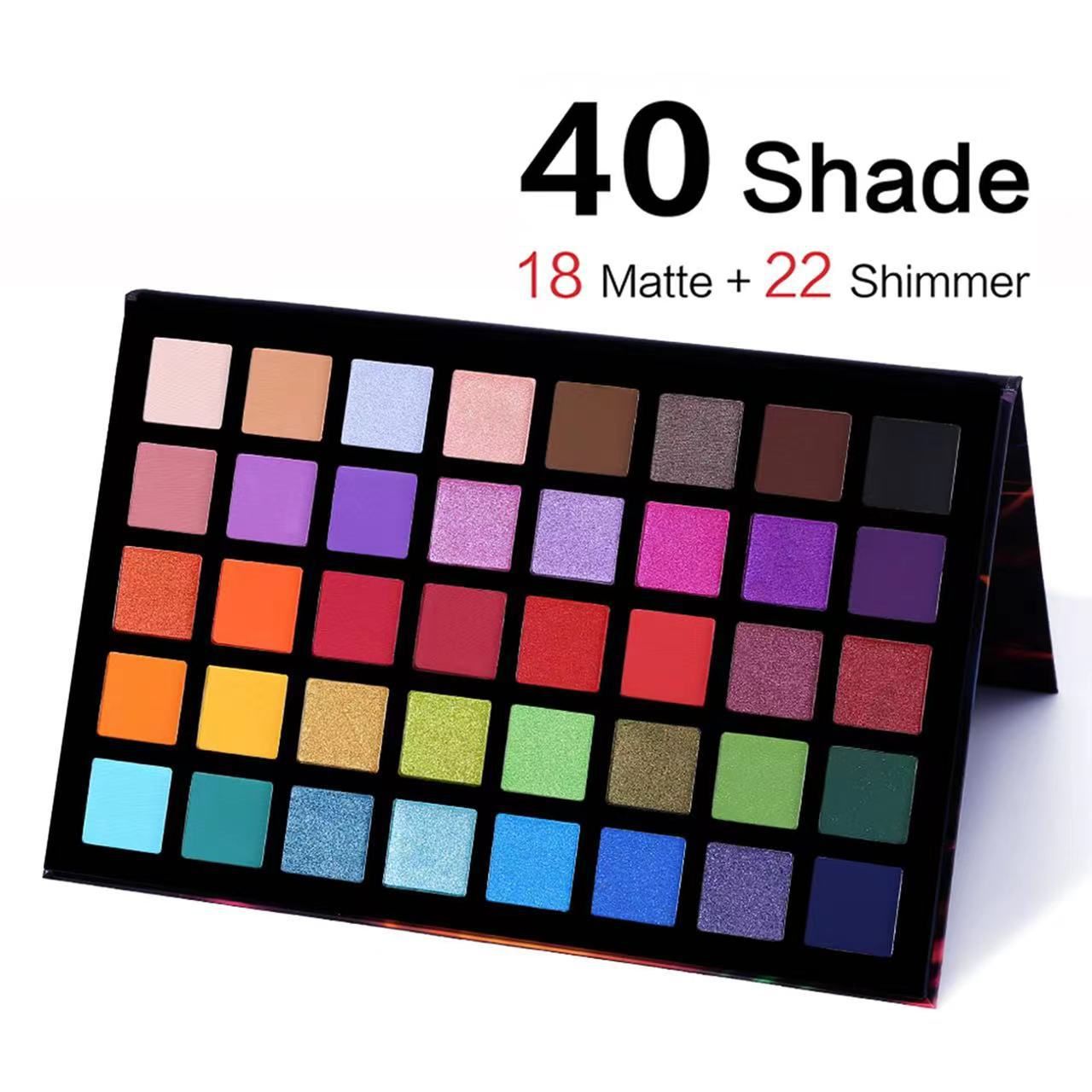 GLAZZI Spotlight 40 Color Eye Shadow Palette Artist Shimmer Glitter Matte Pigmented Eyeshadow Makeup