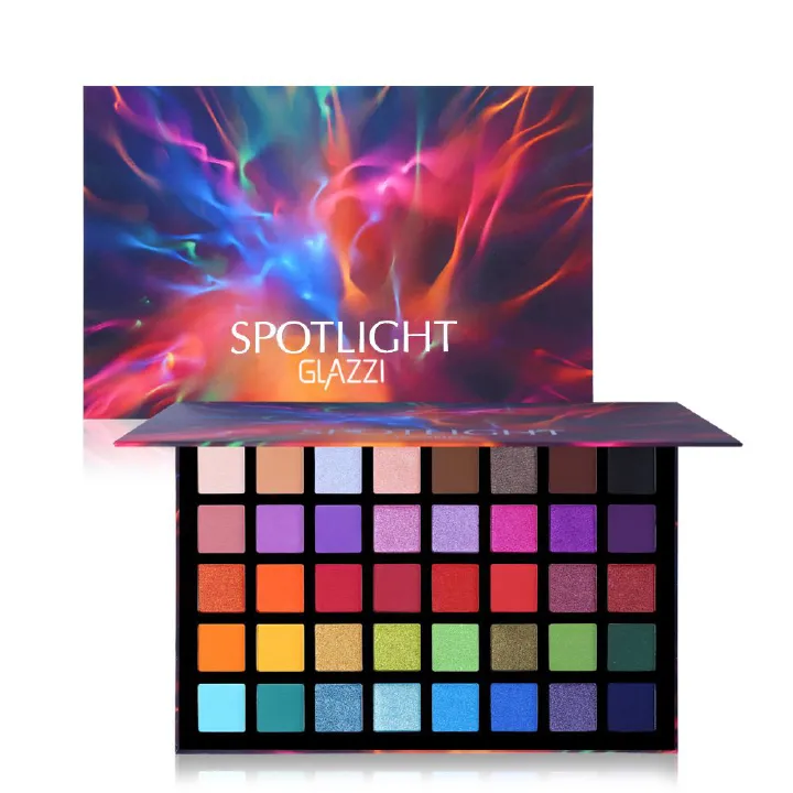GLAZZI Spotlight 40 Color Eye Shadow Palette Artist Shimmer Glitter Matte Pigmented Eyeshadow Makeup
