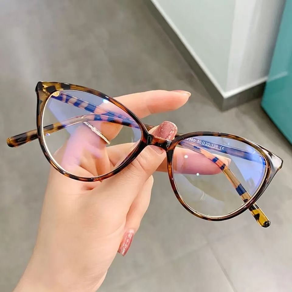 New Anti-Blue Light Cat Eye Glasses Women Men Vintage Leopard Print Optical Frame Spectacles Computer Goggles Reading Eyeglasses Eyewear Frames