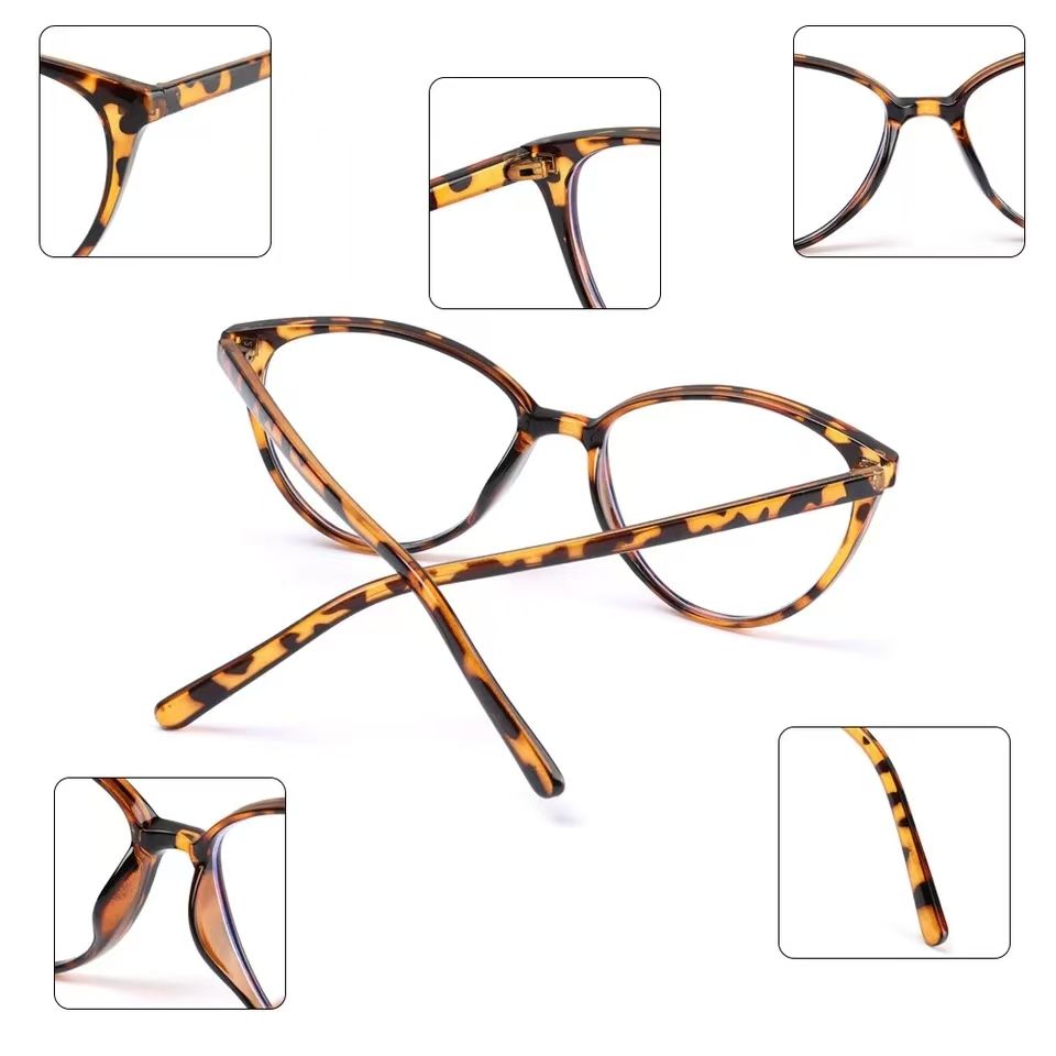 New Anti-Blue Light Cat Eye Glasses Women Men Vintage Leopard Print Optical Frame Spectacles Computer Goggles Reading Eyeglasses Eyewear Frames