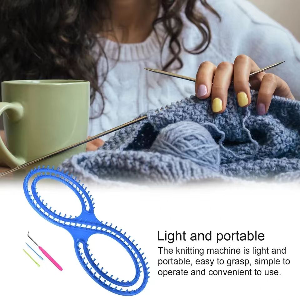 Knitting Loom Sock Knitting Machine 8 Shaped Knitting Machine Weaving Machine With Pick Tool And Needle For Beginners To Make Hat Scarf Blanket Sock