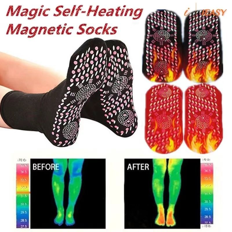 2/3Pairs Tourmaline Self Heating Socks Help Warm Cold Feet Self-Heating Health Care Socks Magnetic