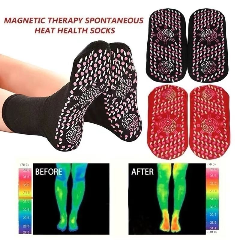2/3Pairs Tourmaline Self Heating Socks Help Warm Cold Feet Self-Heating Health Care Socks Magnetic