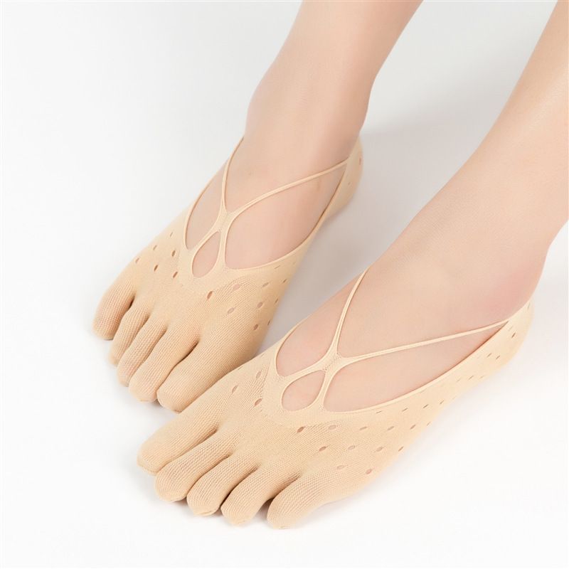 Orthopedic Compression Socks Women's Toe Socks Ultra Low Cut Liner with Gel Tab Breathable/sweat-absorbent/deodorant/invisible