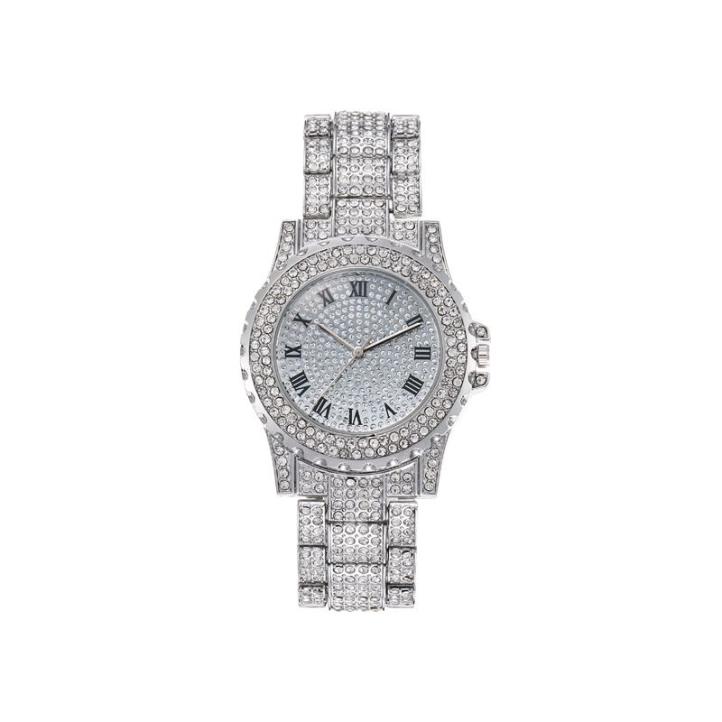 Luxury Full Diamond Quartz Women&apos;s Watches Hip Hop Men&apos;s Watches Iced Out Wristwatch Clock Sales