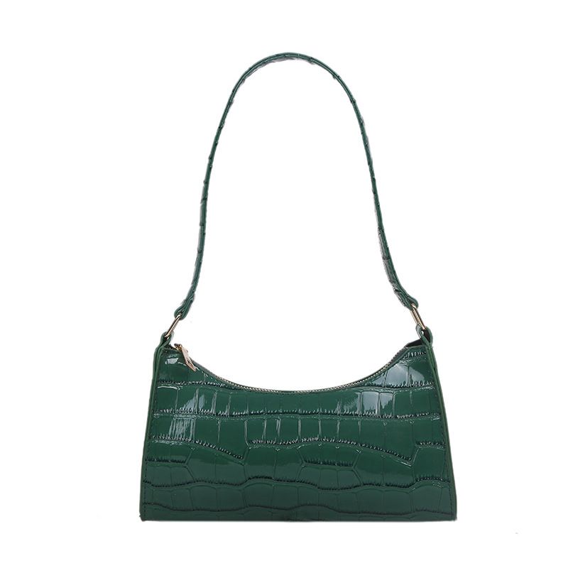 Fashion PU Leather Bags for Women Alligator Pattern Armpit Handbags Female Small Underarm Messenger Bag Purse Shoulder Bags