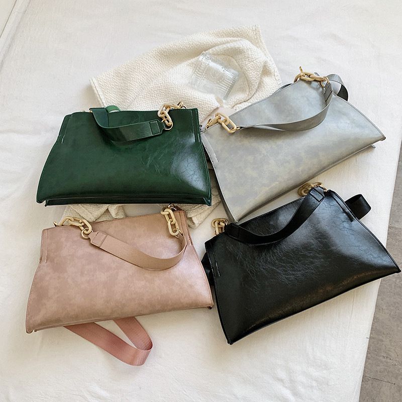 New Design Handbags Women Shoulder Bag Soft PU Leather Crossbody Bga Large Capacity Fashion Female Underarm Bags