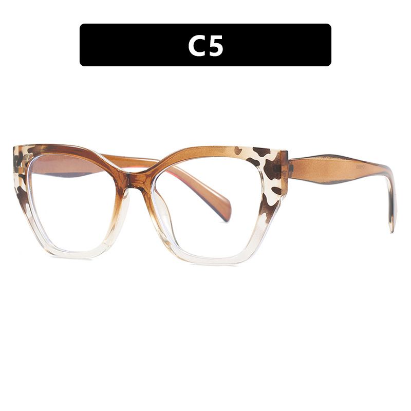 New Fashion Retro Cat Eye Glasses Frame Trend Flat Light Eyeglasses Women Simple Cateye Anti Blue Light Computer Glasses