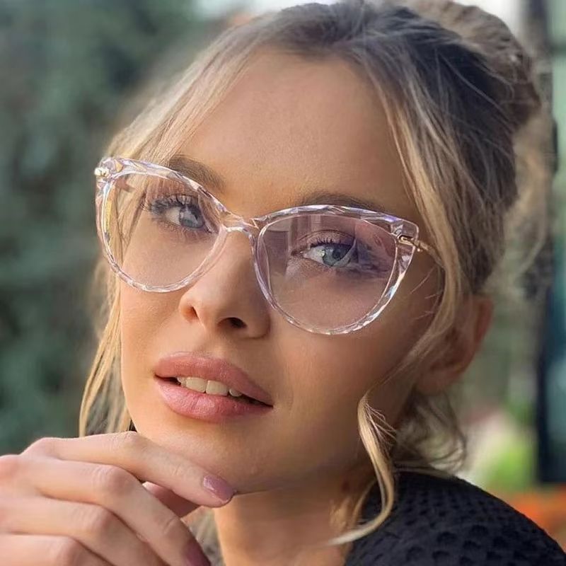 New Cat Eye Glasses Anti Blue Light Photochromic Glasses Eyewear  Color Changing Eyeglasses Frame  Eyewear Frames