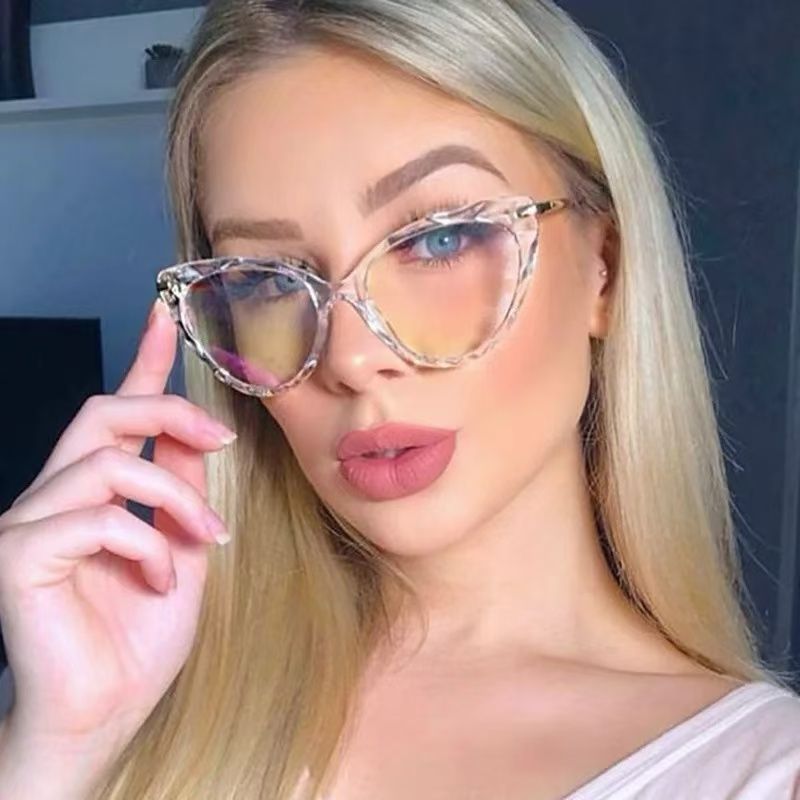 New Cat Eye Glasses Anti Blue Light Photochromic Glasses Eyewear  Color Changing Eyeglasses Frame  Eyewear Frames