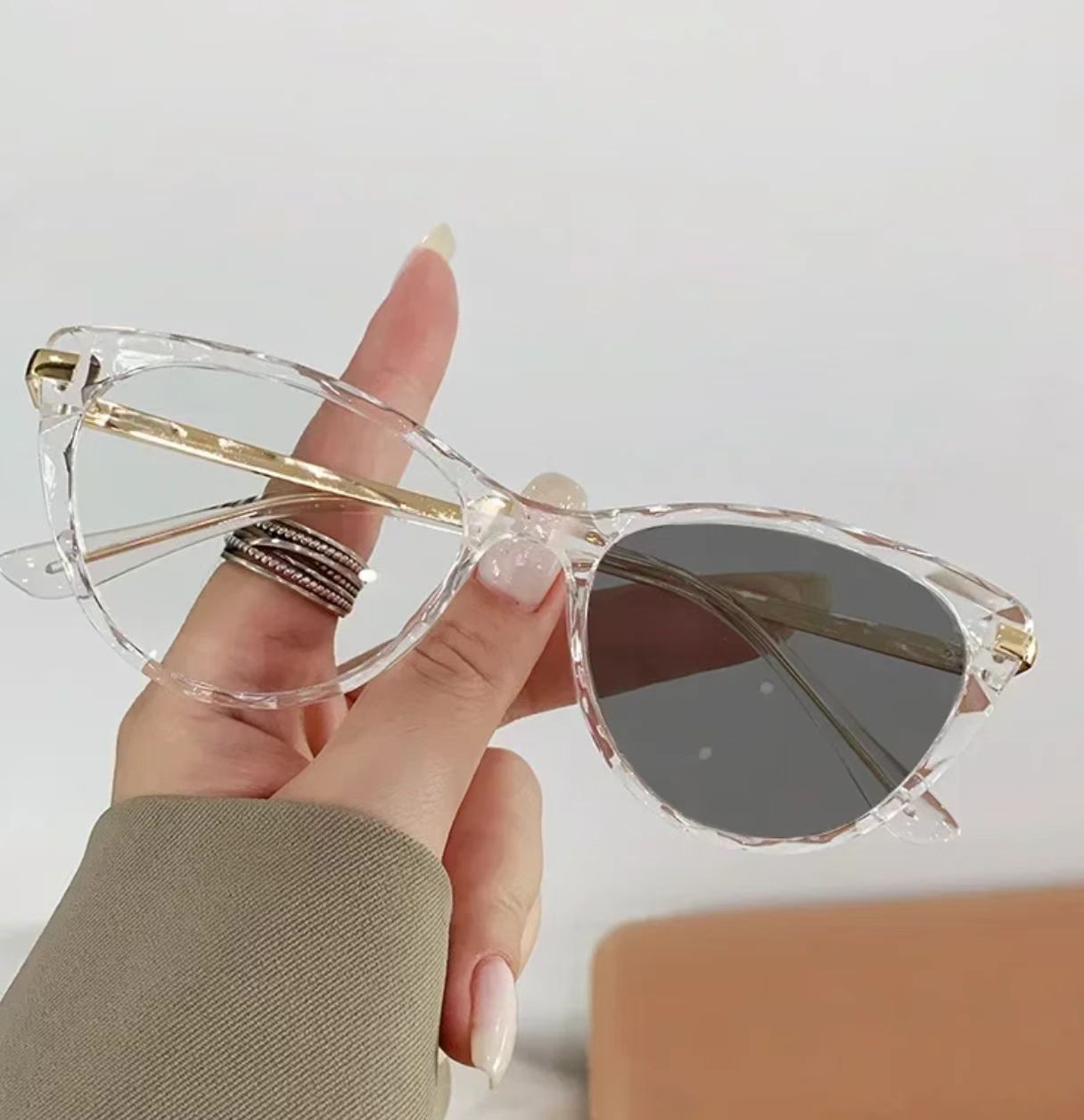 New Cat Eye Glasses Anti Blue Light Photochromic Glasses Eyewear  Color Changing Eyeglasses Frame  Eyewear Frames