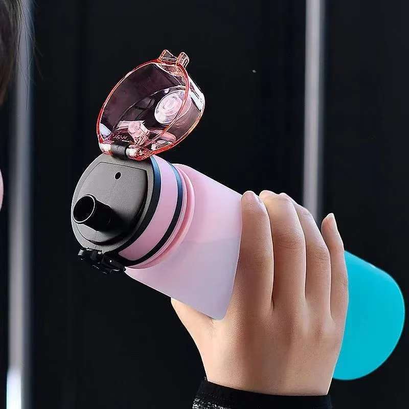 New 750/1000ML Water Bottles Sports Water Bottle with Time Marker Leakproof Water Cups for Outdoor Travel Fitness Drinkware Unisex