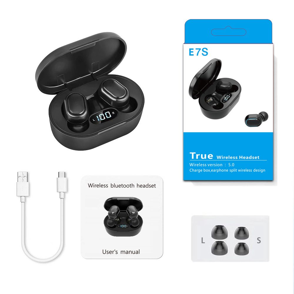 New E7S Fone 5.3 Bluetooth Earphones Wireless Earpods Noise Cancelling Earbuds with Mic Wireless Bluetooth Headset For Phones
