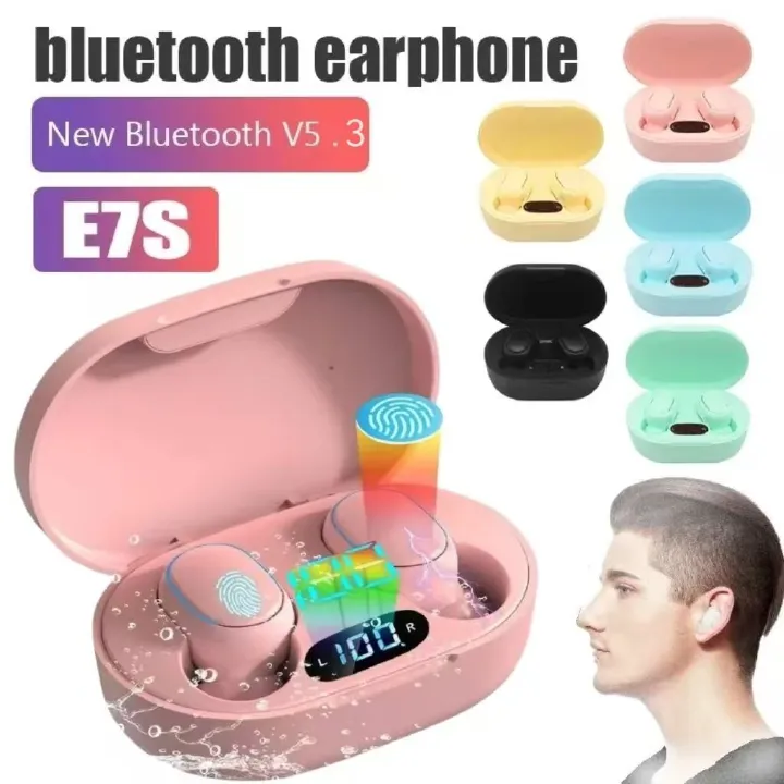 New E7S Fone 5.3 Bluetooth Earphones Wireless Earpods Noise Cancelling Earbuds with Mic Wireless Bluetooth Headset For Phones