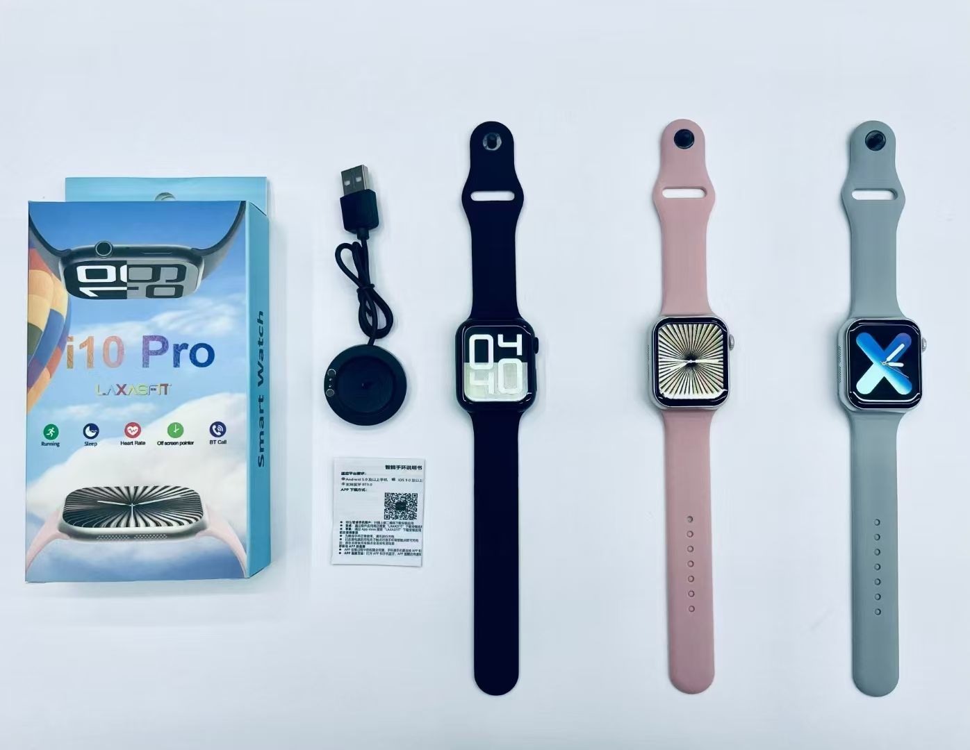 New i10 Pro Smartwatches Ultra-thin Smart Watch Watch10 Bluetooth Call Smart Watches Health Monitor Fitness Smart Band For Smart Phones