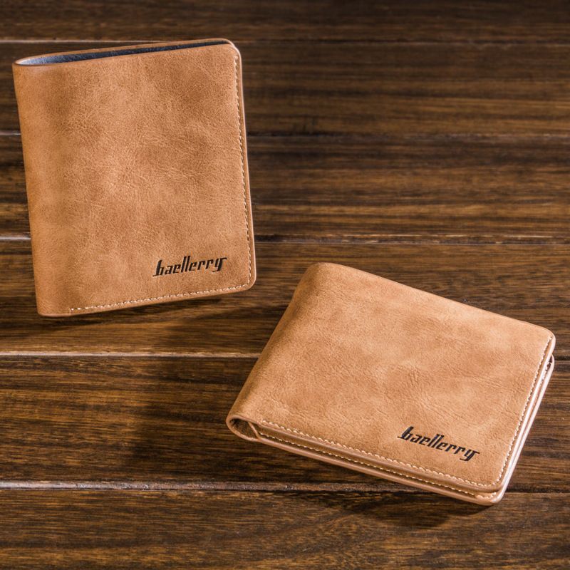 High Quality Soft Leather Wallet Men Vintage Baellery Brand Wallets Purse Credit Card Holder Bag