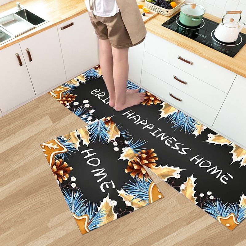 2PCS Set  Kitchen Rug Set Non Slip Kitchen Mat Rubber Bedroom Living Room Long Bedside Area Rug Doormat Runner Rug Set Floor Carpet Household Carpet Home Decor