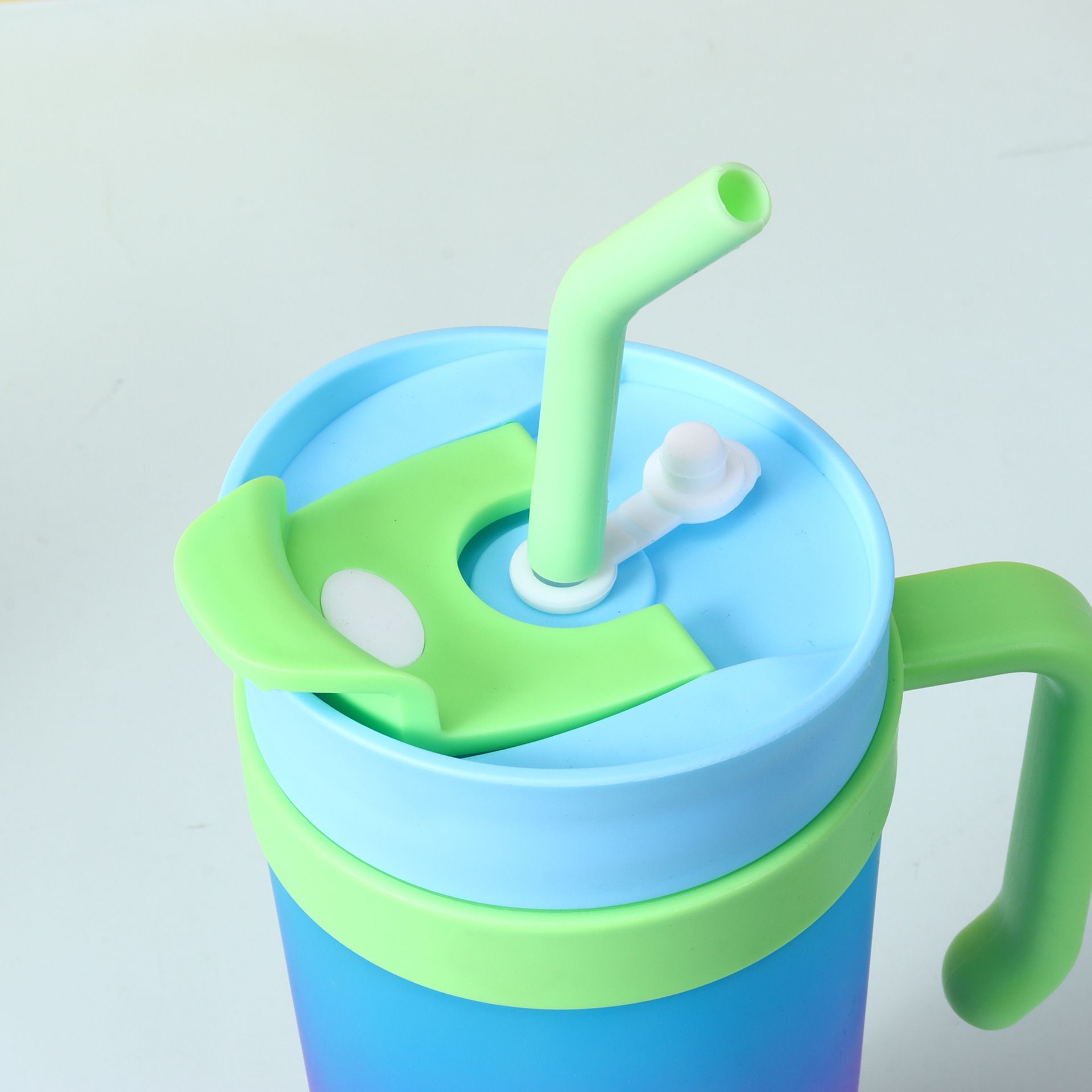 New 3PCS Set Water Bottles Car Cup Ice Bar Cup Plastic Sports Mug Large Capacity Frosted Gradient Water Bottle Coffee Cup