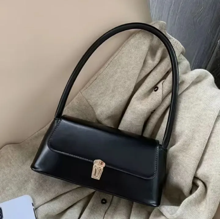Women Retro Handbags PU Leather Handle Bags Vintage Shoulder Bag Underarm Bags  Gift