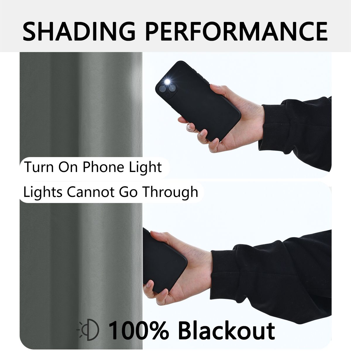 2PCS Solid Blackout Curtains With Coated Insulated Lining Curtains For Living Room Bedroom Home Decor Room Decoration