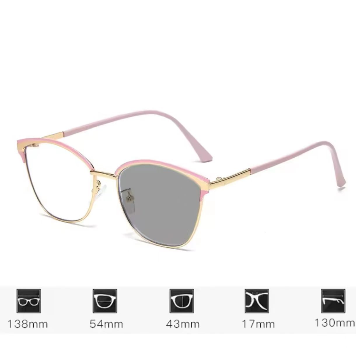 New Cat Eye Photochromic Glasses Color Changing Glasses Retro Anti Blue Light Glasses Reading Glaases Eyewear Frames
