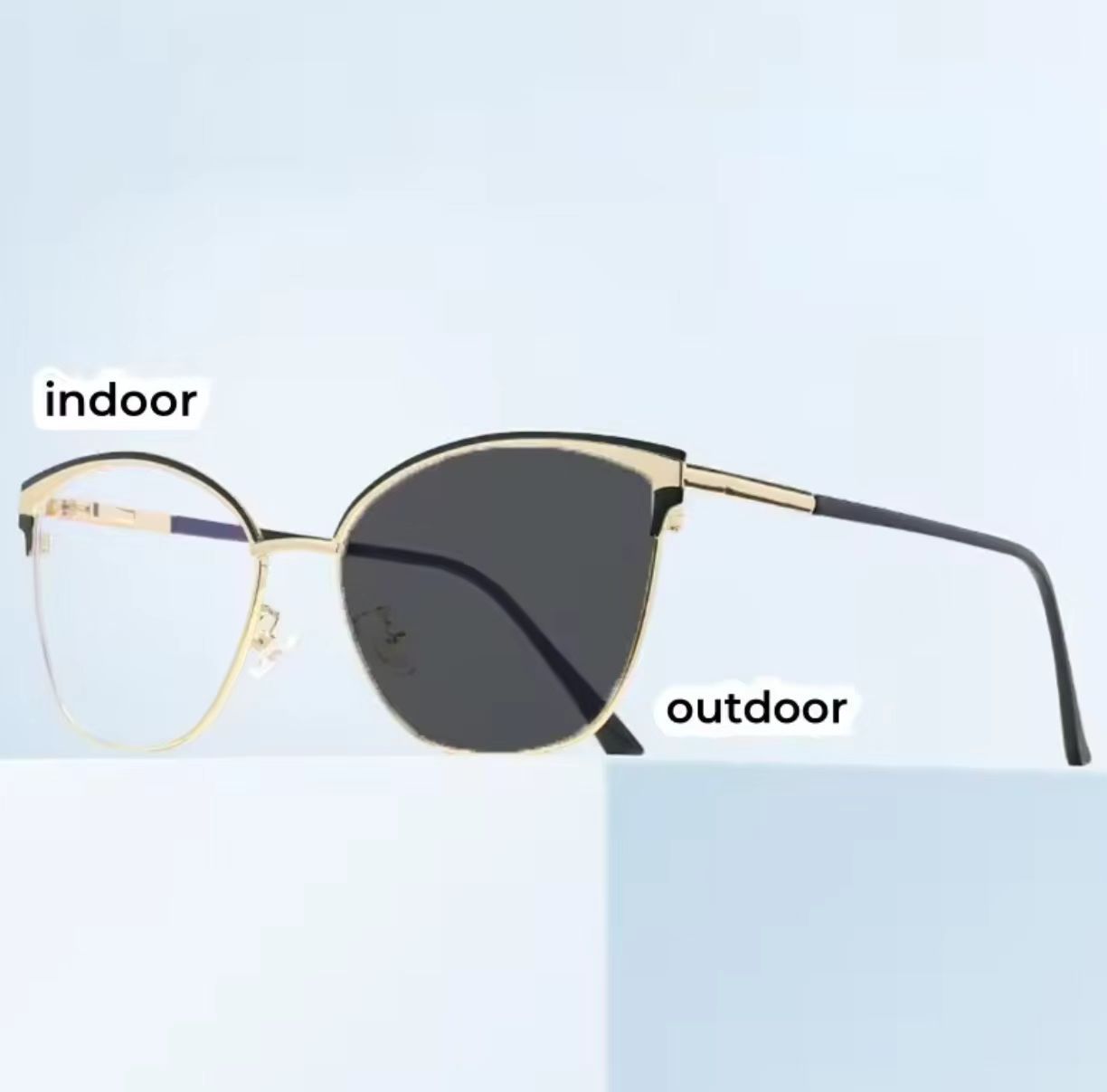 New Cat Eye Photochromic Glasses Color Changing Glasses Retro Anti Blue Light Glasses Reading Glaases Eyewear Frames