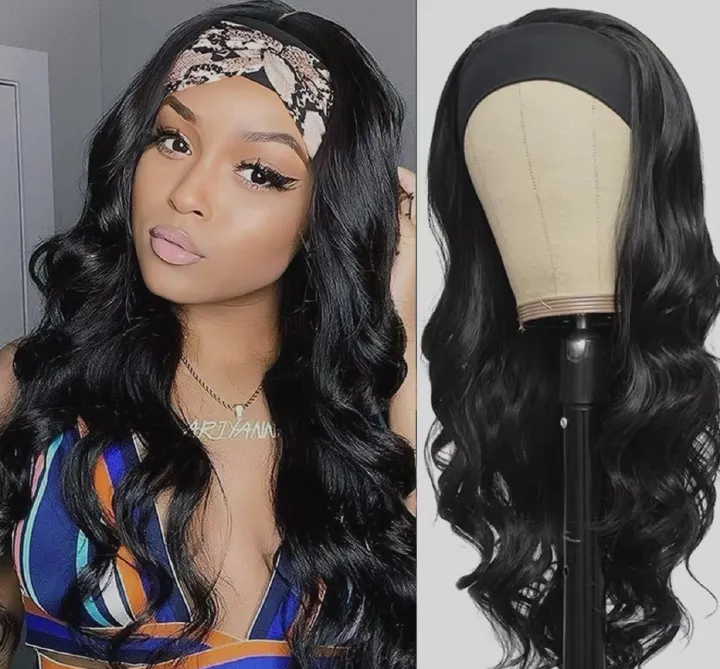 New Headband Wig Body Wave Wig 24Inch Hair Wigs Women Brazilian Ready To Wear Wig Curly Hair Wig