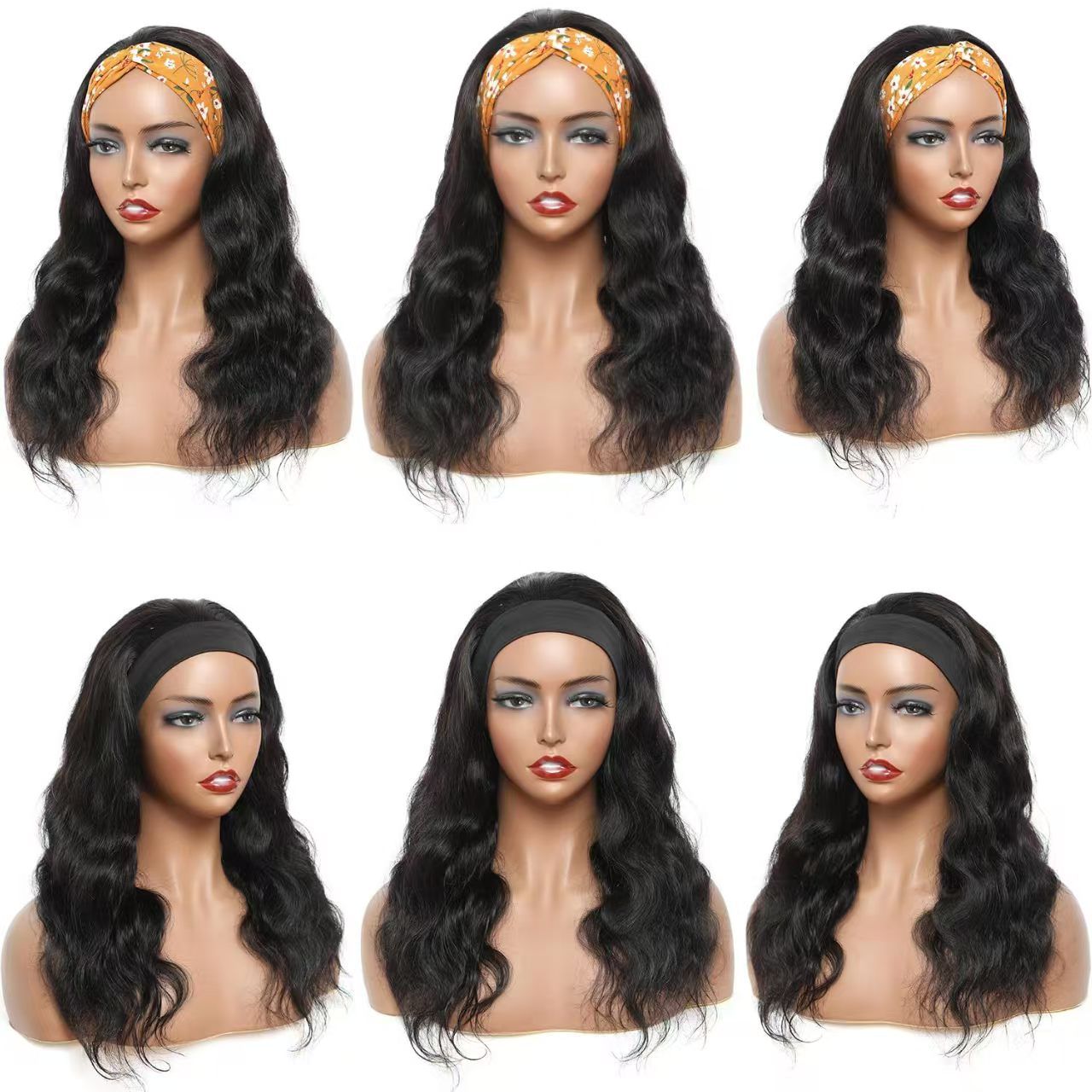 New Headband Wig Body Wave Wig 24Inch Hair Wigs Women Brazilian Ready To Wear Wig Curly Hair Wig