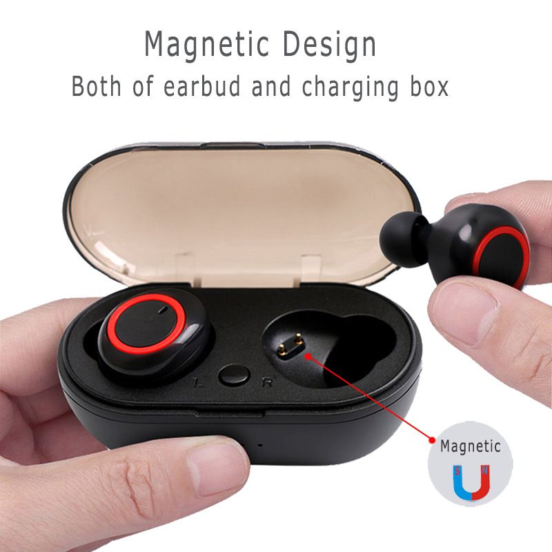 New Y50Bluetooth Earphones TWS Wireless In-ear Earbuds Handfree HiFI Stereo Sport Earpods Music Earphones For Phones
