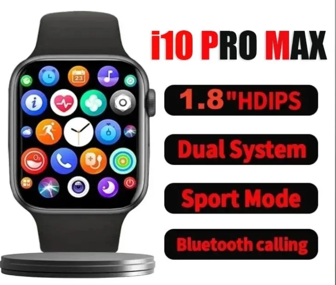 New i10 Pro Max Smart Watch 2.19'' Smartwatches Bluetooth Call Smart Watches Health Monitor Fitness Bracelet Scroll Button Smart Band For Smart Phones