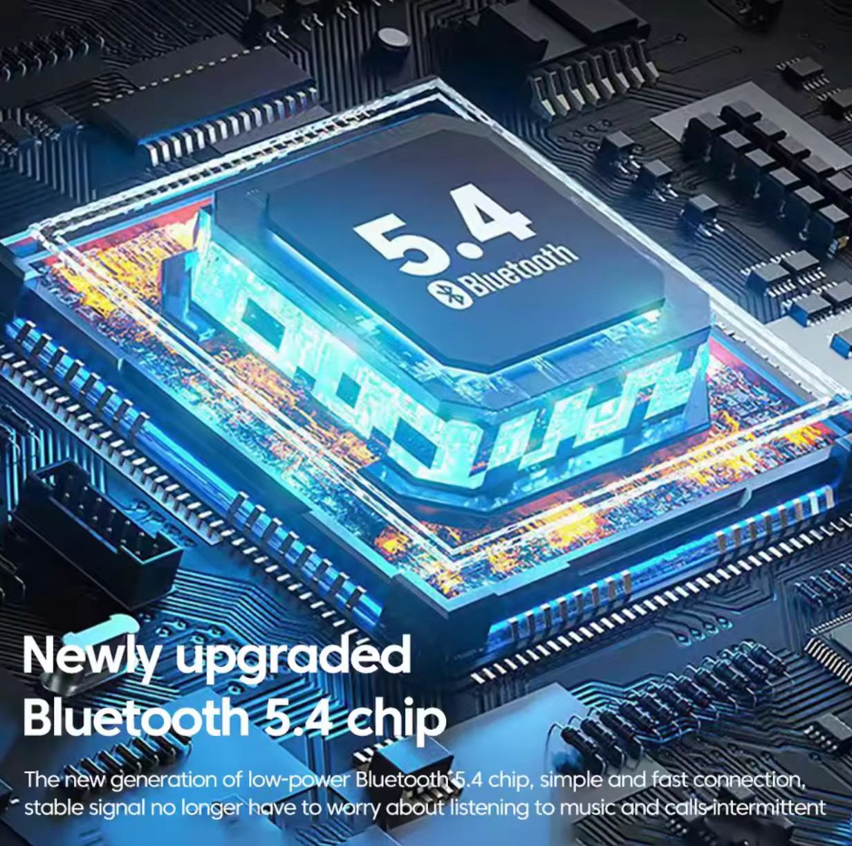 Wireless Bluetooth 5.4 Neckband Earphones HIFI In-Ear Long Standby Battery Sports Earphones Handfree Headset With Mic Support SD Card Headphones