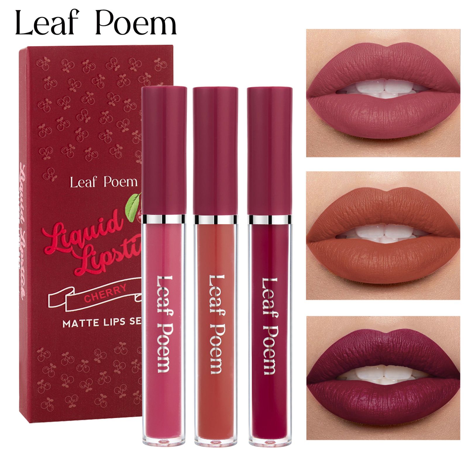 3Pcs Set Lipsticks Matte Lipstick Velet Lip Gloss Set Moisturizing Long Lasting Nude Lipstick Set Beauty Cosmetics Makeup Gift
