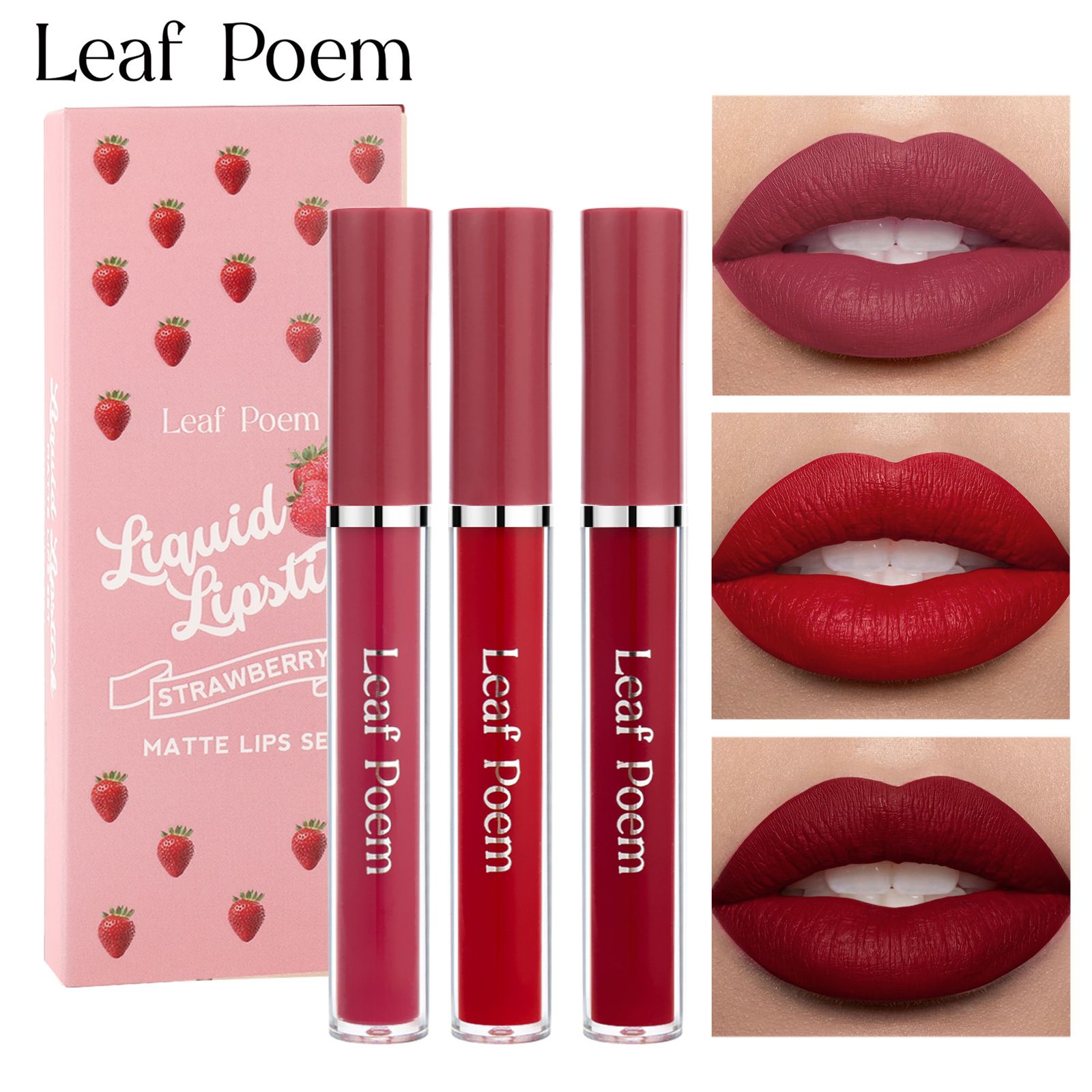 3Pcs Set Lipsticks Matte Lipstick Velet Lip Gloss Set Moisturizing Long Lasting Nude Lipstick Set Beauty Cosmetics Makeup Gift