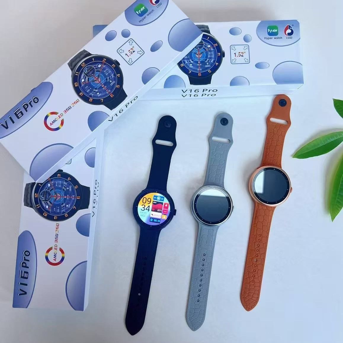 New V16Pro Smartwatches Round Screen Smart Watch Bluetooth Call Smartwatch Fitness Tracking Heart Rate Watch For Smart Phones