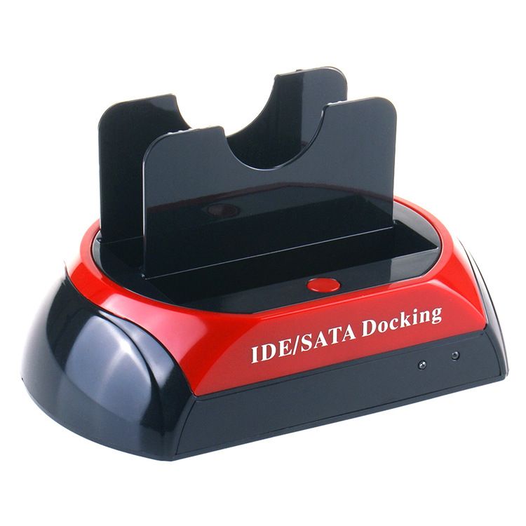 All in One Dual Bay HDD Docking Stations eSATA  IDE SATA Hard Disk OTB Cloning Dock With Card Reader