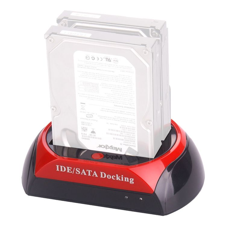 All in One Dual Bay HDD Docking Stations eSATA  IDE SATA Hard Disk OTB Cloning Dock With Card Reader