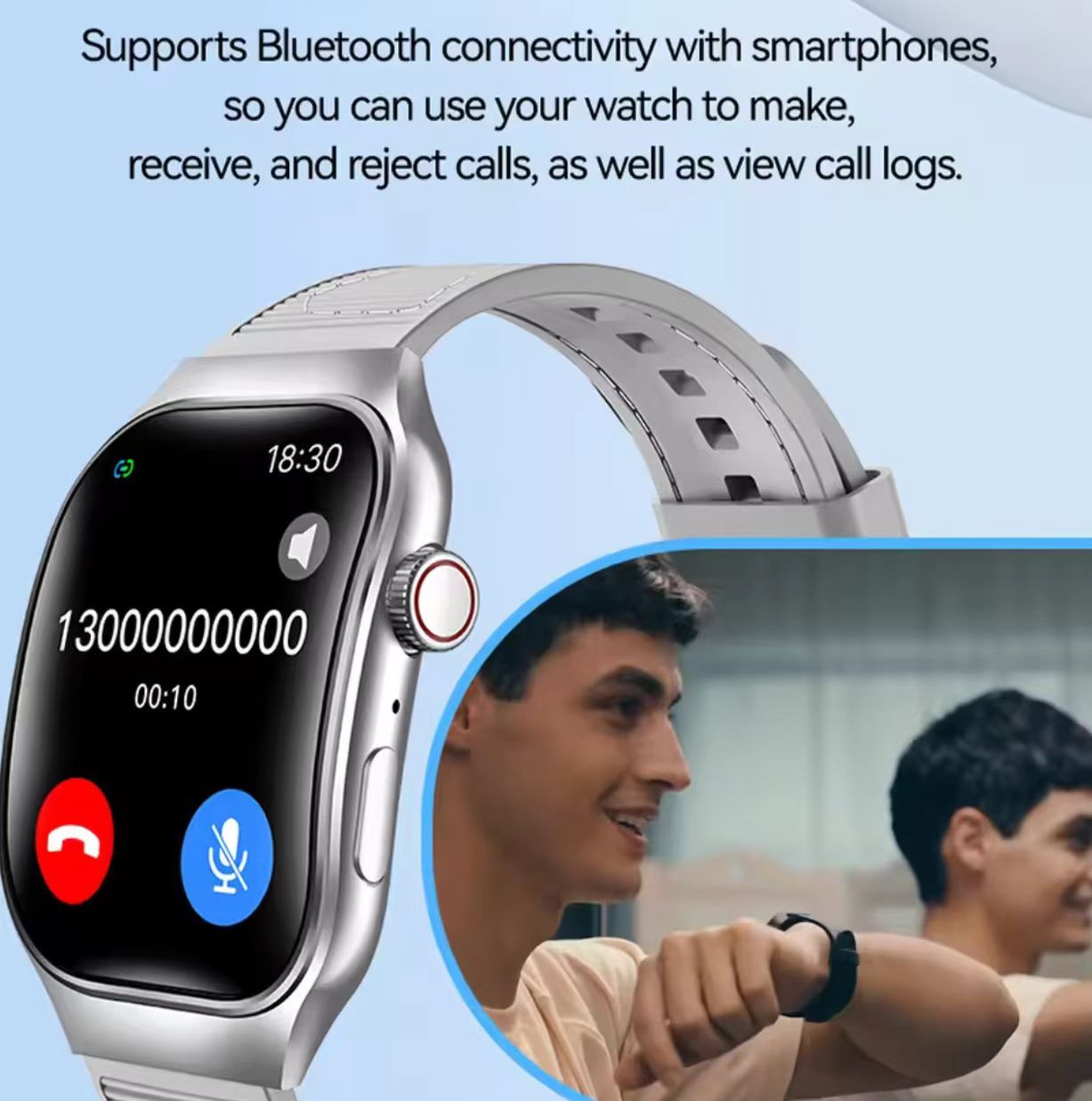 New H7 Smartwatches Curved Screen Smart Watch Bluetooth Call 2.01 Screen Step Counting Dynamic lsland Watch For Huawei Sport Alarm Clock