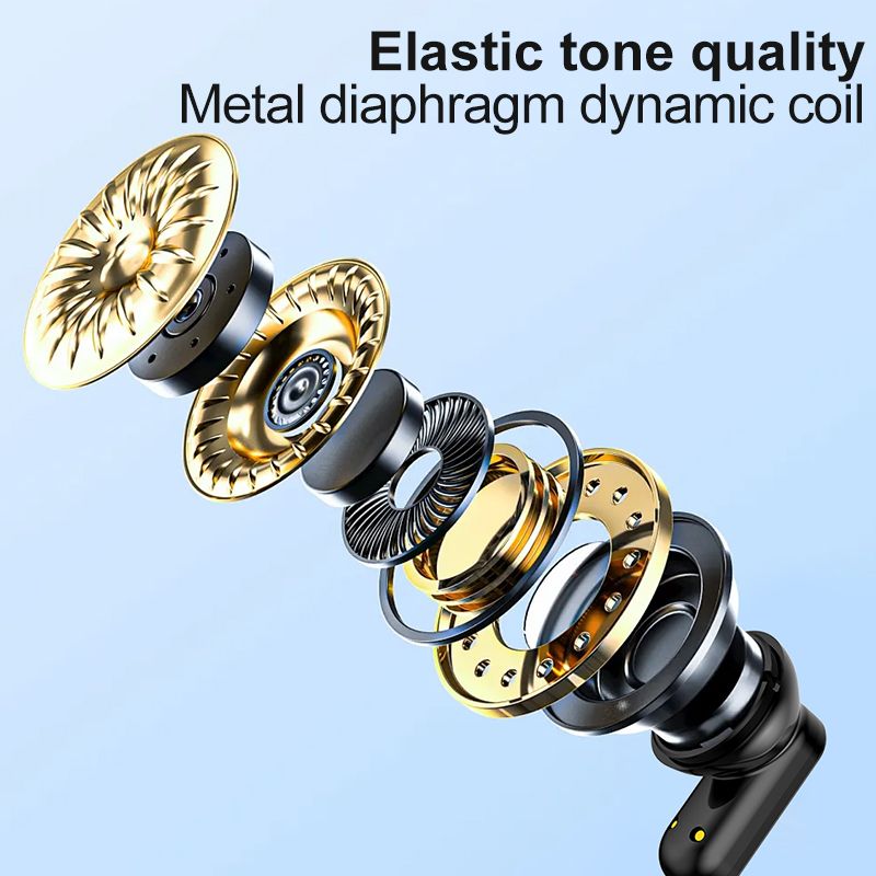 New V01 Bluetooth Earphones  Portable Audio Touch Control Wireless Earphones Bluetooth 5.4 Earpods TWS Hifi Sports Earbuds With Mic For Phones