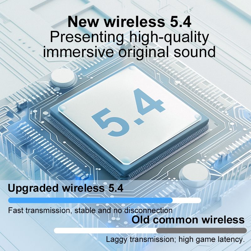 New V01 Bluetooth Earphones  Portable Audio Touch Control Wireless Earphones Bluetooth 5.4 Earpods TWS Hifi Sports Earbuds With Mic For Phones