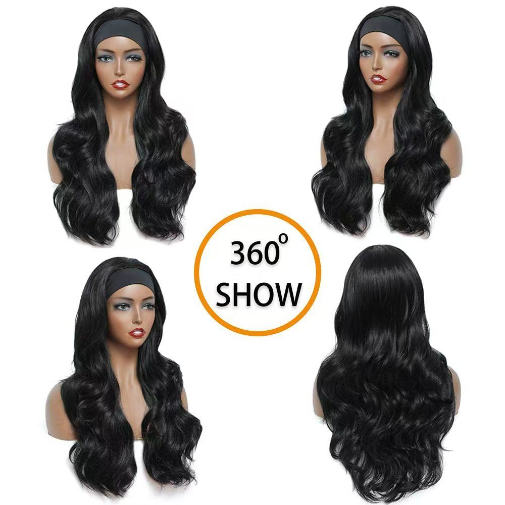 New Headband Wig Body Wave Wig 26Inch Hair Wigs Women Brazilian Ready To Wear Wig Curly Hair Wig