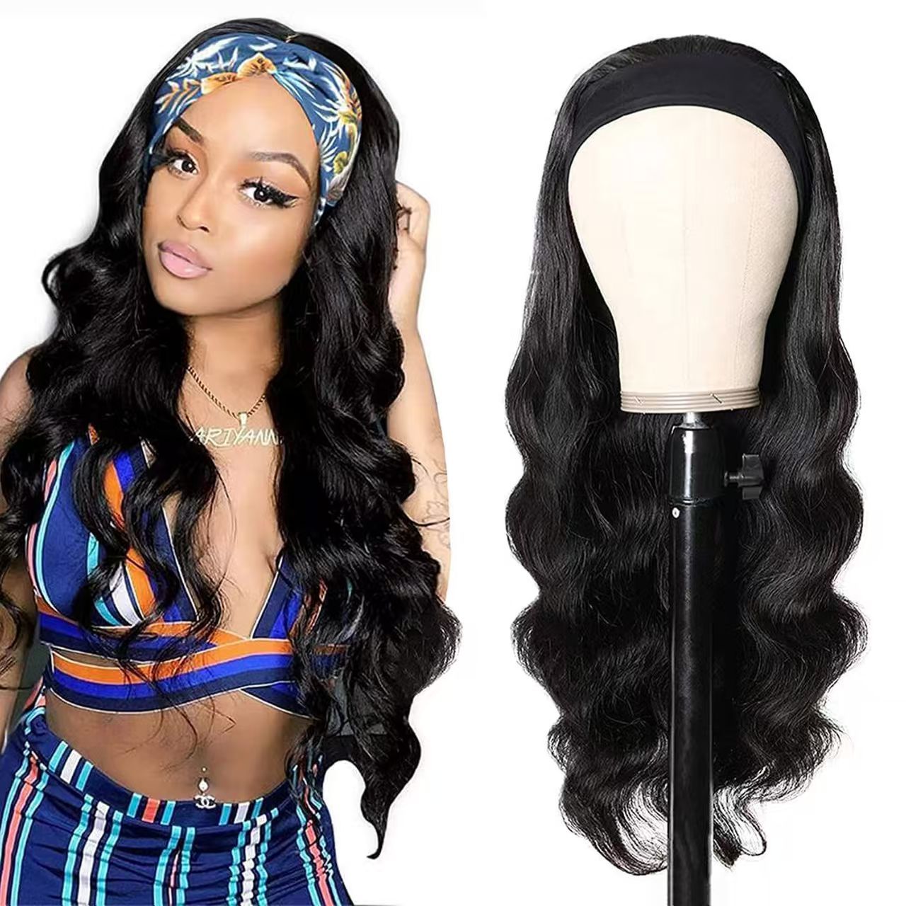 New Headband Wig Body Wave Wig 26Inch Hair Wigs Women Brazilian Ready To Wear Wig Curly Hair Wig