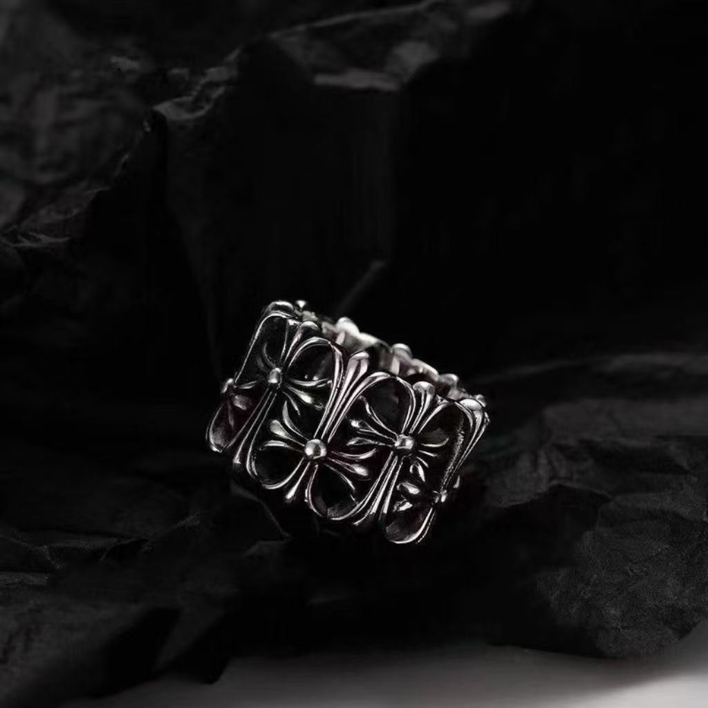 Trendy Chrome Men Rings Fashion Men Jewelry Silver Rings Hip Hop Ring Couples Ring For Gift