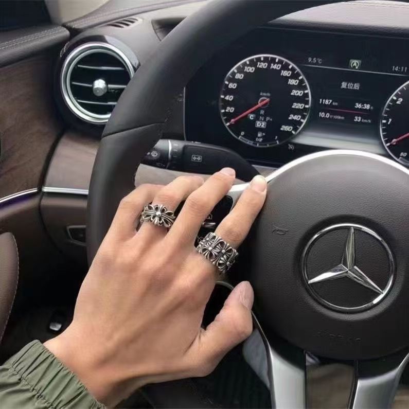 Trendy Chrome Men Rings Fashion Men Jewelry Silver Rings Hip Hop Ring Couples Ring For Gift