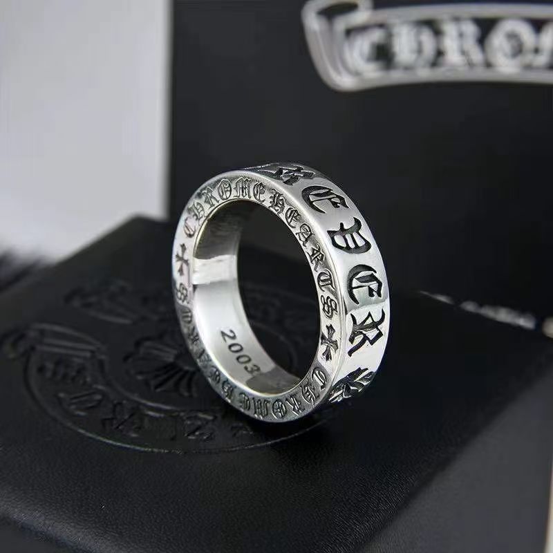 Trendy Chrome Men Rings Fashion Men Jewelry Silver Rings Hip Hop Ring Couples Ring For Gift