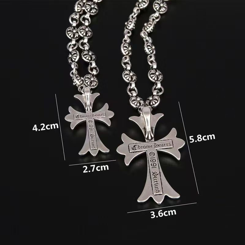 Trendy Chrome Star Necklace Fashion Necklaces Men Jewelry CH Necklace With Chain Unisex Gift