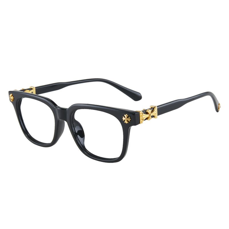 Original Trendy Chrome Glasses Fashion Eyewear Frame Glasses Unisex Hip Hop Glasses For Gift